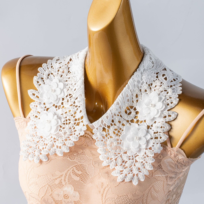 Shirts - Cuello falso desmontable con diseño calado,