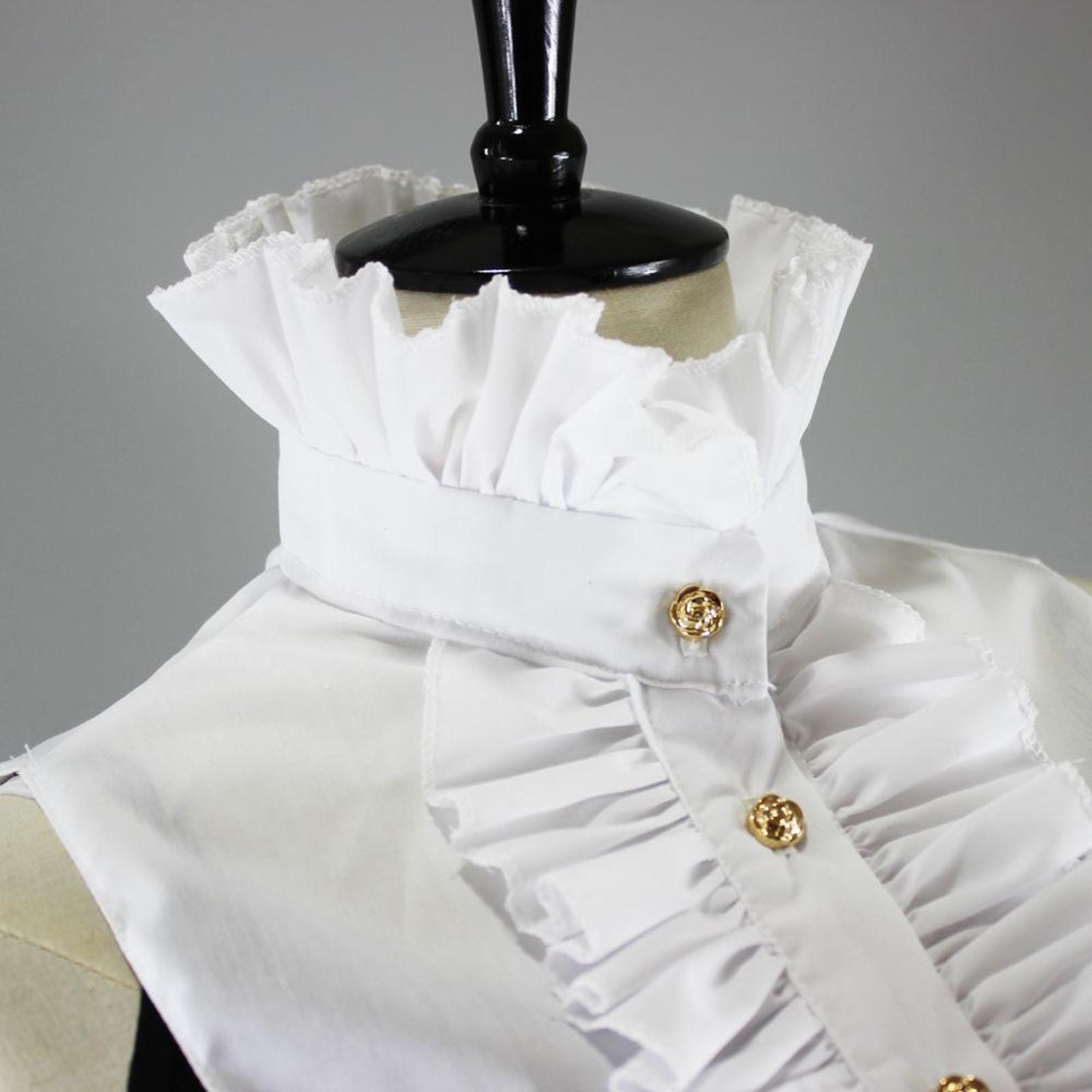 Shirts - Cuello falso blanco de algodón para