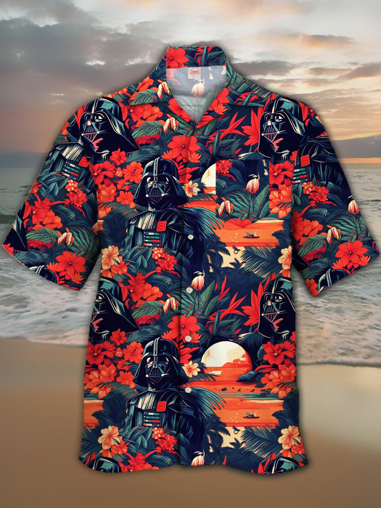 Vintage Hawaiian Floral Shirt - Camisa hawaiana de manga corta con