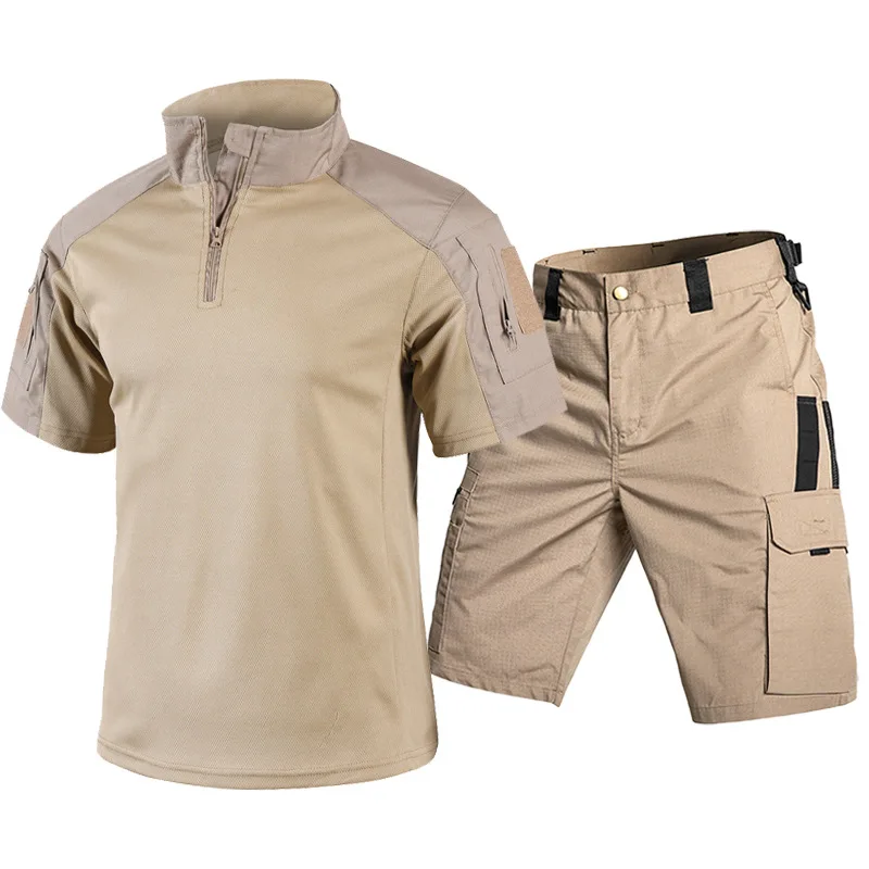 Tactical Military Shirt Cargo - Conjunto de camiseta de manga corta