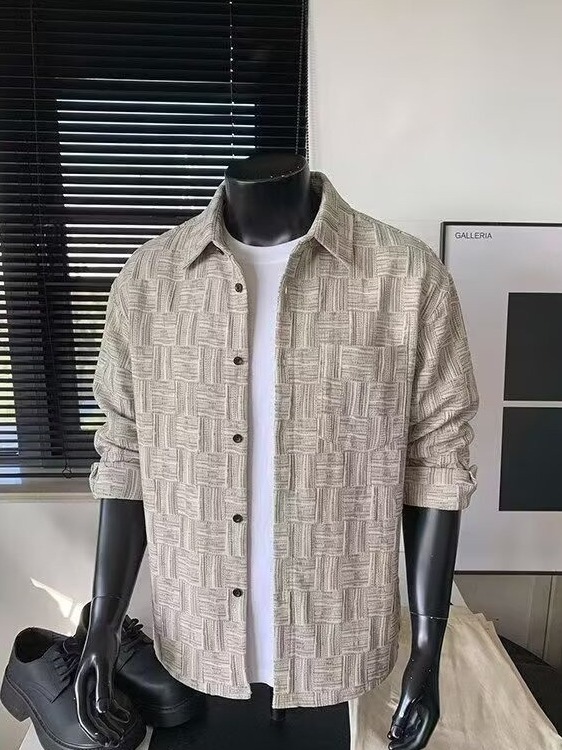 Camisa Casual Holgada de Manga - Corduroy Button Up Shirt Men reseña y precio