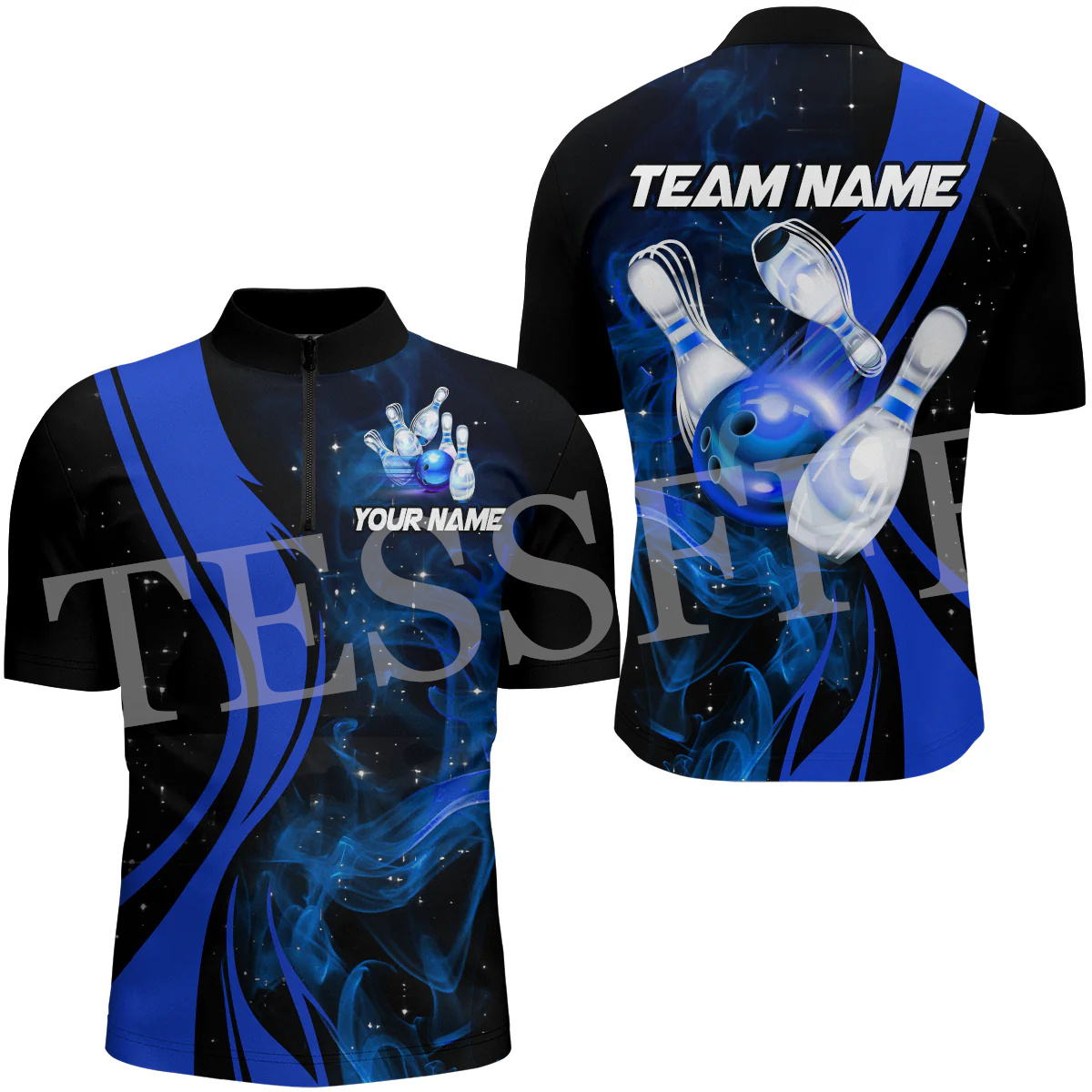 Camiseta de manga corta con es - Short Sleeve Bowling Shirt Retro reseña y precio