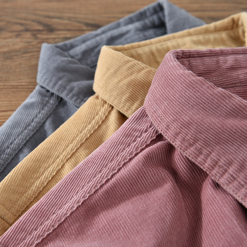 Camisa de Pana de Manga Larga  - Corduroy Button Up Shirt Men reseña y precio