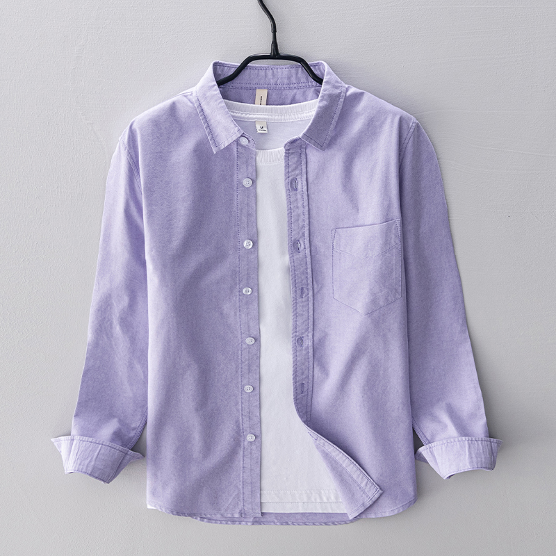 Camisas de algodón de manga la - Oxford Cotton Casual Shirt Business reseña y precio