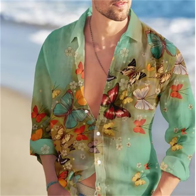 Camisas hawaianas de mariposa  - Vintage Hawaiian Floral Shirt reseña y precio