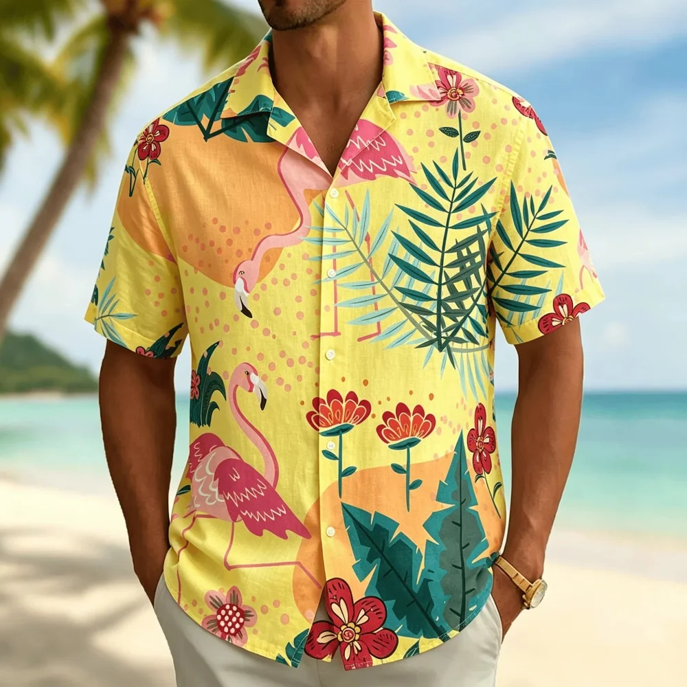 Camisa de manga corta con esta - Vintage Hawaiian Floral Shirt reseña y precio